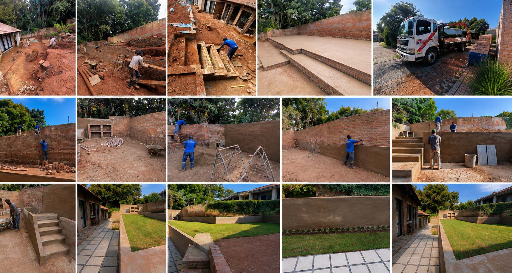 Multi-Level Garden Transformation & Entertainment (Braai) Area — Lynwood, Pretoria East